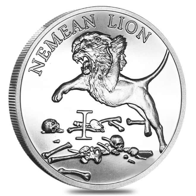1 oz Hercules First Labor - Nemean Lion Silver Round
