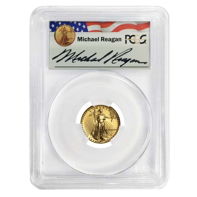 1987 1/10 oz Gold American Eagle PCGS MS 69 - Reagan Legacy Series