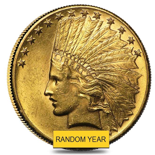 $10 Gold Eagle Indian Head - Brilliant Uncirculated BU (Random Year)