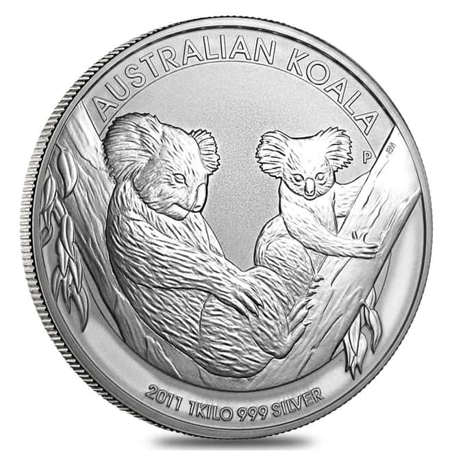 2011 1 Kilo Silver Australian Koala .999 Fine BU (In Capsule)