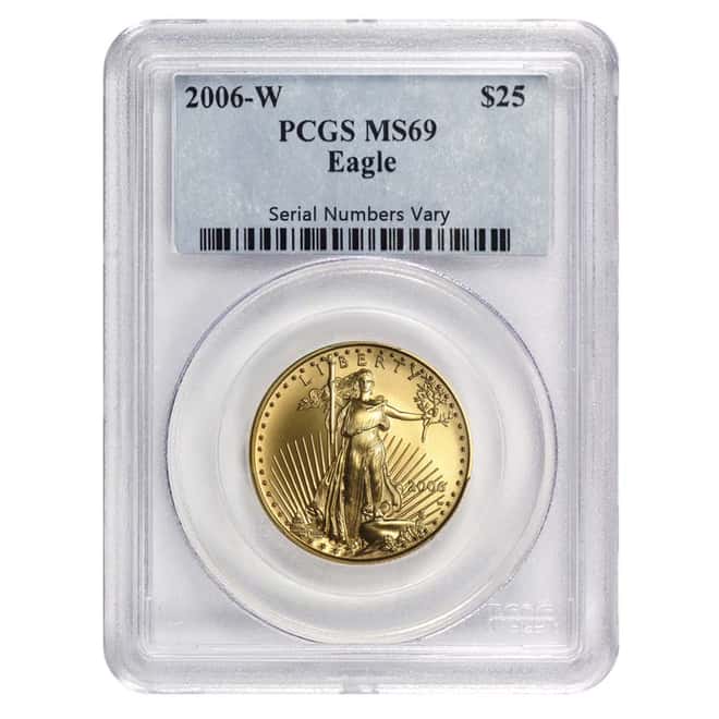 2006-W Burnished 1/2 oz $25 Gold Eagle PCGS MS 69