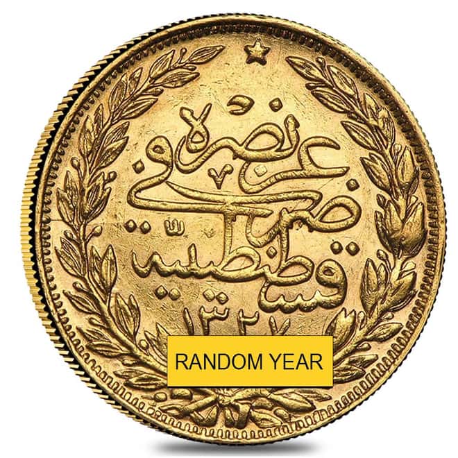 Turkey Gold 100 Kurush (Scruffy, Random Year)