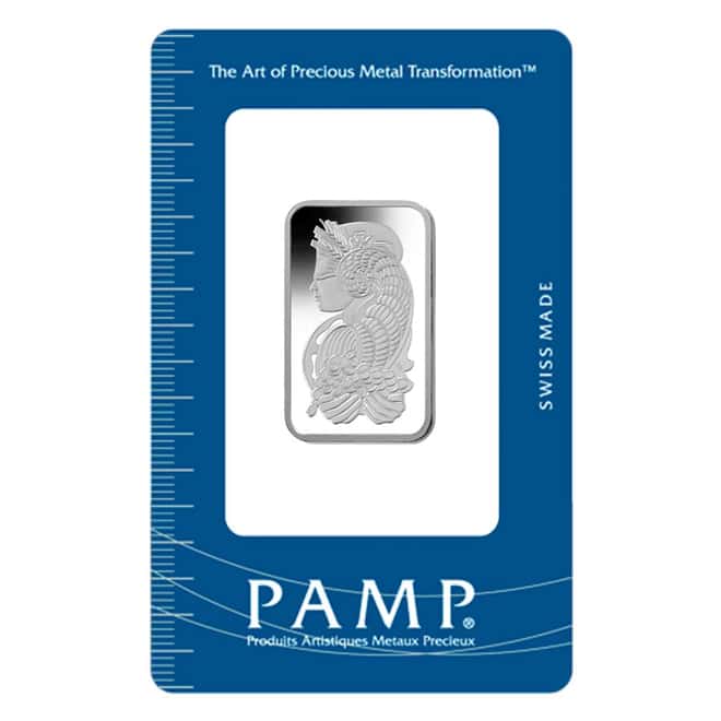 Box of 25 - 20 gram PAMP Suisse Lady Fortuna Platinum Bar .9995 Fine (In Assay)