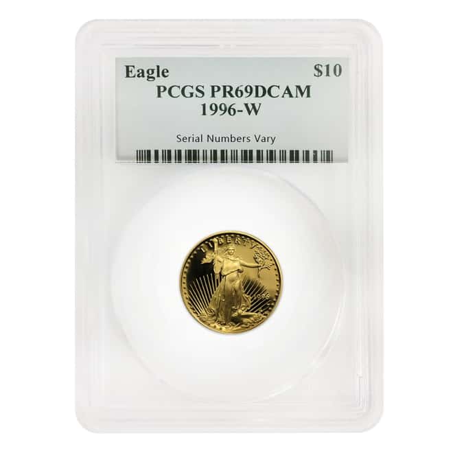 1996 W 1.85 oz Proof Gold American Eagle 4-coin Set PCGS PF 69 DCAM