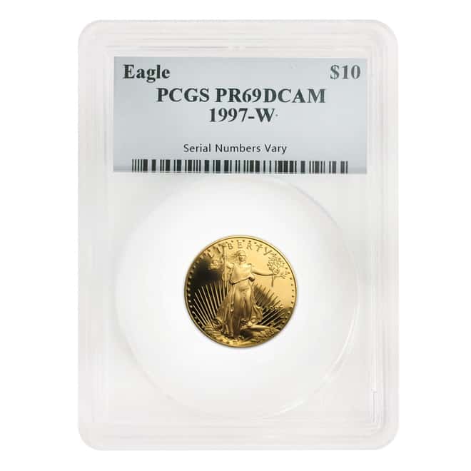 1997 W 1.85 oz Proof Gold American Eagle 4-coin Set PCGS PF 69 DCAM