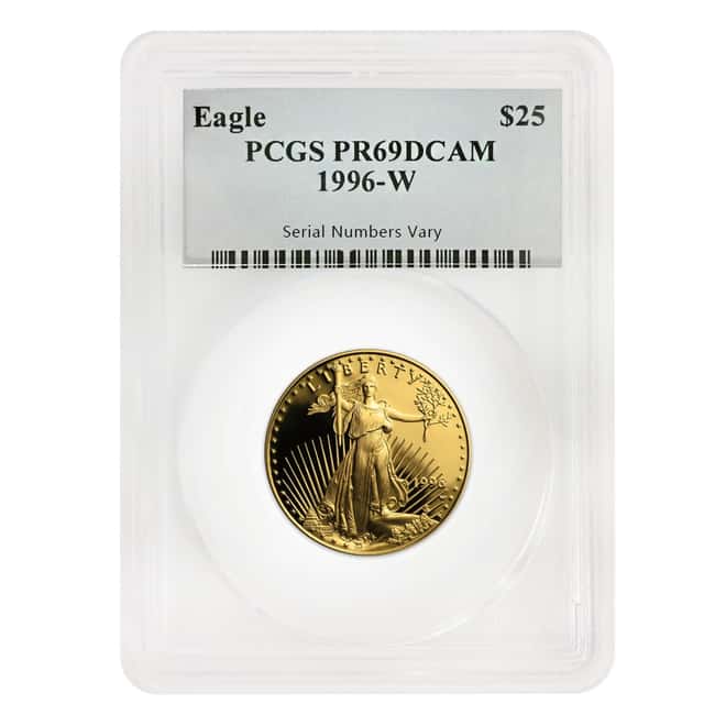1996 W 1.85 oz Proof Gold American Eagle 4-coin Set PCGS PF 69 DCAM