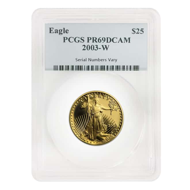 2003 W 1.85 oz Proof Gold American Eagle 4-coin Set PCGS PF 69 DCAM