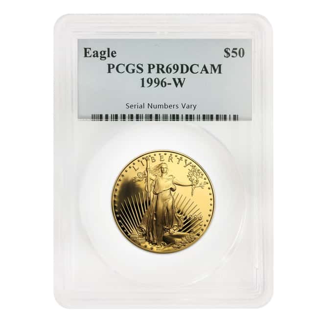 1996 W 1.85 oz Proof Gold American Eagle 4-coin Set PCGS PF 69 DCAM