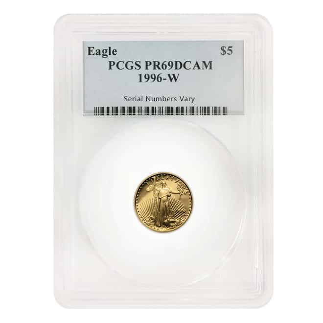 1996 W 1.85 oz Proof Gold American Eagle 4-coin Set PCGS PF 69 DCAM