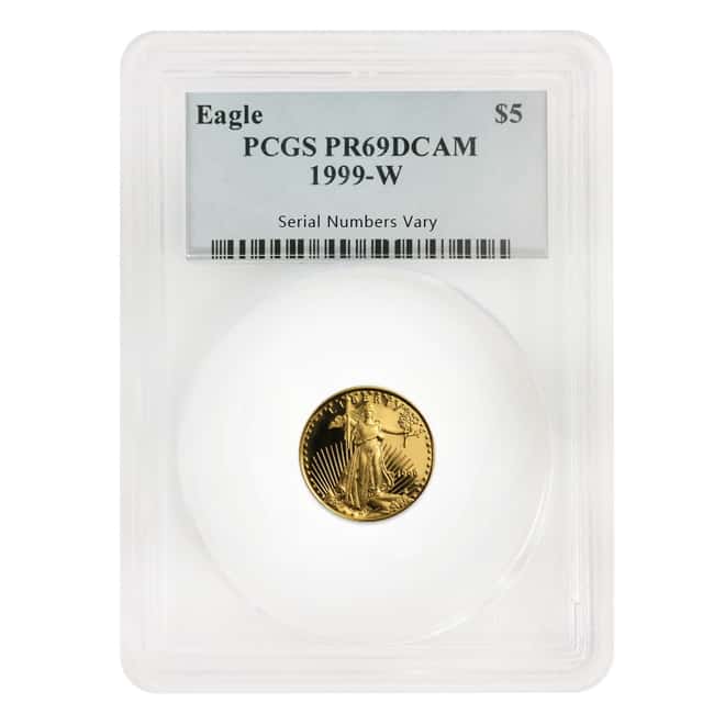 1999 W 1.85 oz Proof Gold American Eagle 4-coin Set PCGS PF 69 DCAM