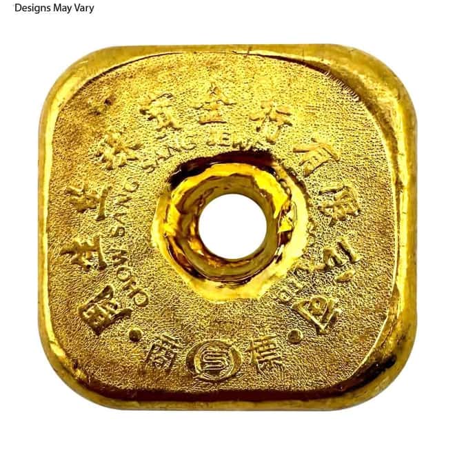 1.2057 oz Chinese Chow Sang Sang 1 Tael Gold Bar .9999 Fine