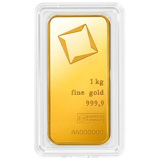 1 Kilo Gold Bar Valcambi Suisse .9999 Fine (w/Assay)