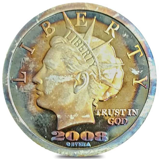 2008 1/5 oz NORFED Liberty Dollar Silver Round .999 Fine