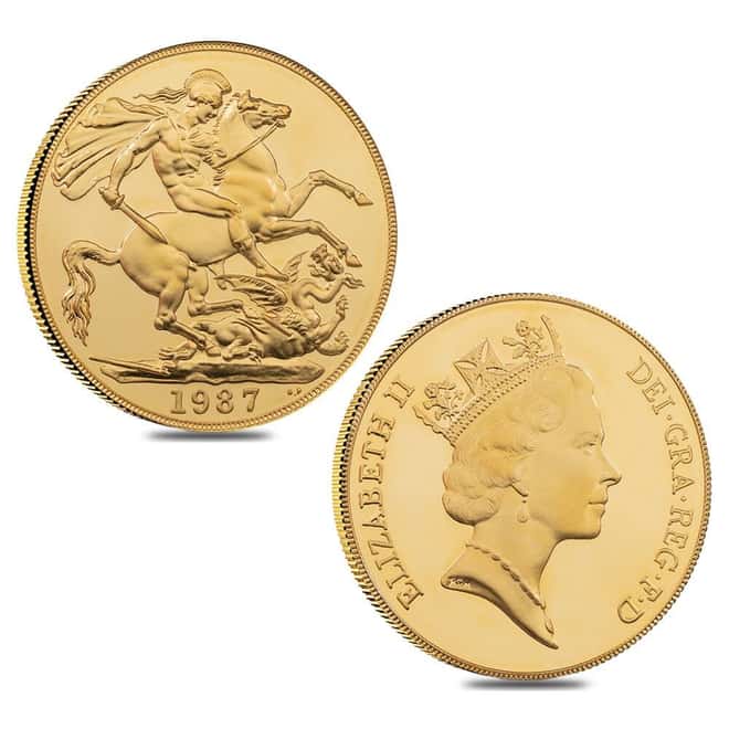 1987 Great Britain UK Proof Gold Sovereign 3-Coin Set (w/Box & COA)