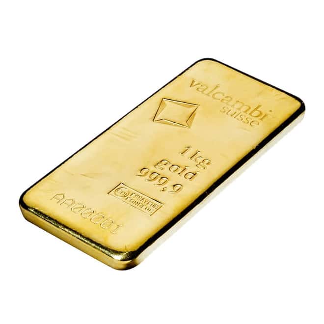 1 Kilo Gold Bar Valcambi Suisse .9999 Fine (Cast, w/Assay)