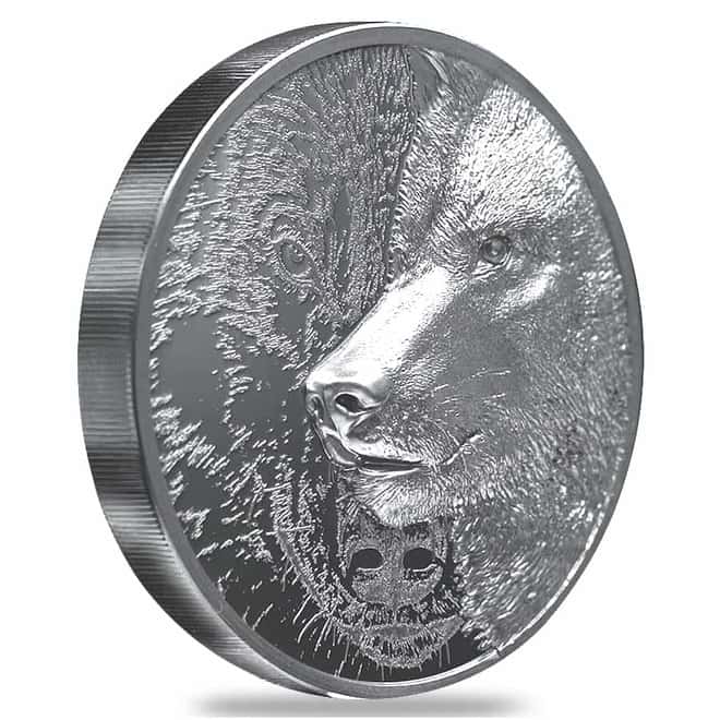 2021 2 oz Silver Mystic Wolf Coin Mongolia .999 Fine (w/Box & COA)
