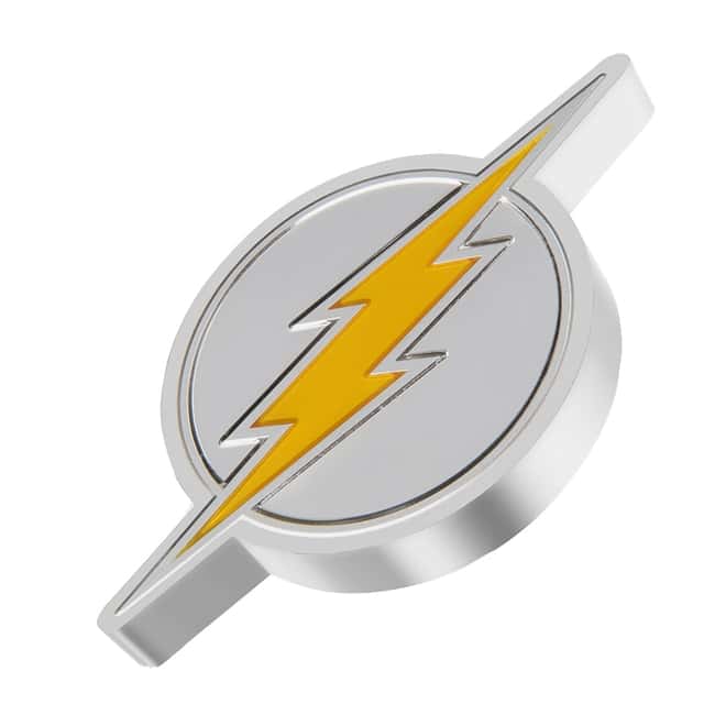 2021 Niue 1 oz DC Comics - The Flash Emblem Shaped Silver Coin (w/Box & COA)
