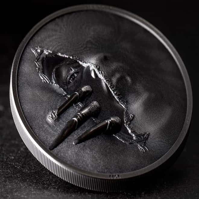 2022 Cook Islands 1 oz Silver Untrapped Coin Antiqued .999 Fine (w/Box & COA)