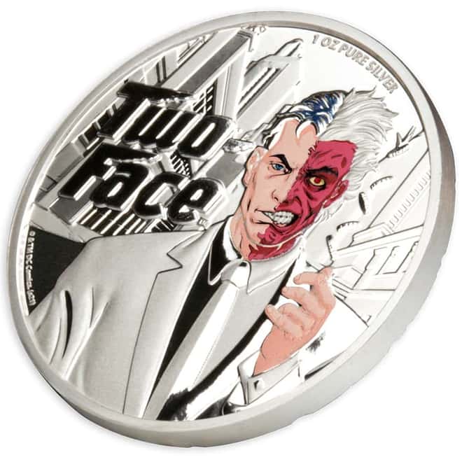 2022 Samoa 1 oz DC Comics Two-Face Supervillain Silver Coin (w/Box & COA)