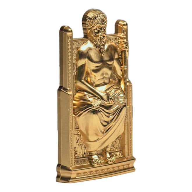 2022 Cook Islands 3 oz Gilded Silver Spiritual Art - Zeus Coin .999 Fine (w/Box & COA)