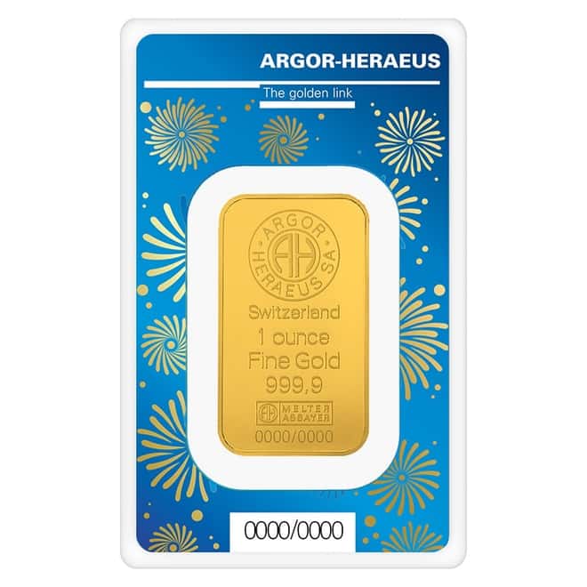1 oz Argor Heraeus Lunar Year of the Rabbit Gold Bar .9999 Fine (In Assay)