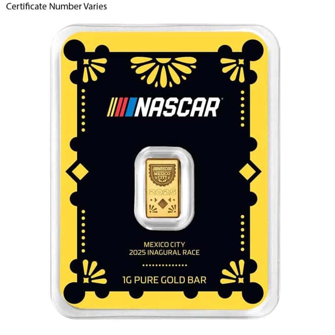 2025 1 Gram PAMP Suisse Nascar Mexico City Gold Bar .9999 Fine (in TEP)