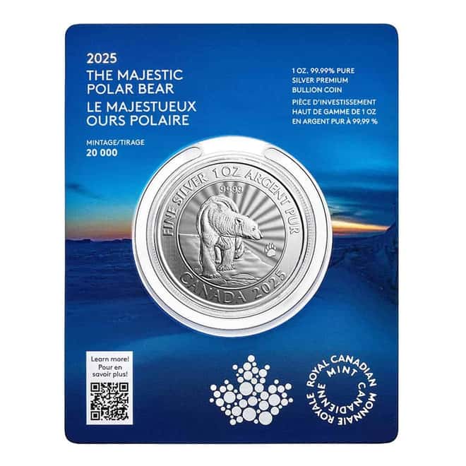 2025 Canada 1 oz The Majestic Polar Bear Silver Coin