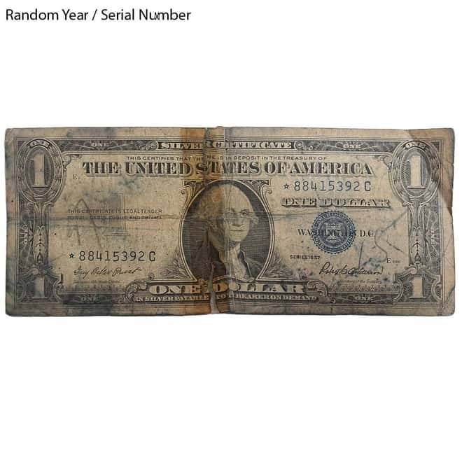 $1 Silver Certificate Currency Star Note Cull (Random Year)