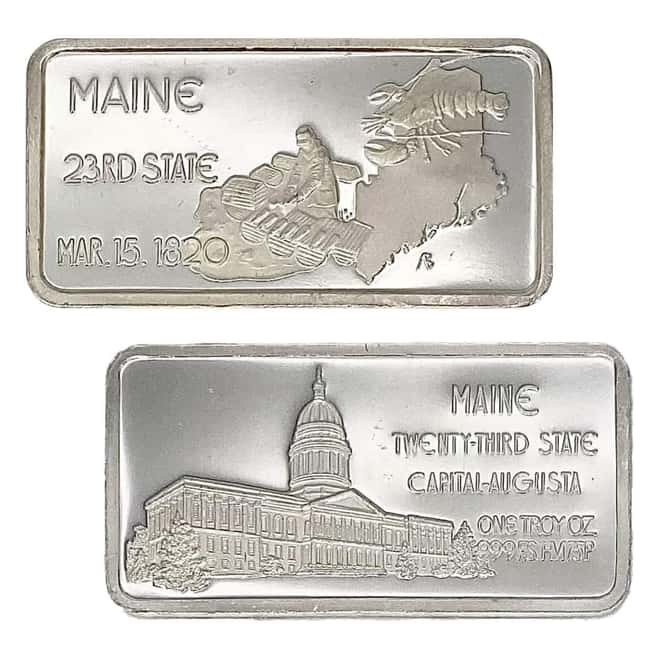 1 oz Silver Bar - United States 50-Bar Set .999 Fine Hamilton Mint (Secondary Market)