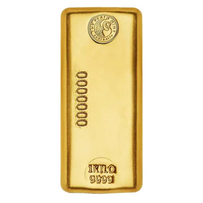 1 Kilo Perth Mint Cast Gold Bar .9999 Fine