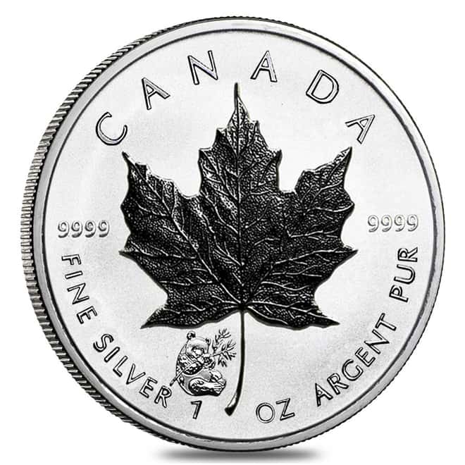 2016 1 oz Silver Canadian Maple Leaf Panda Privy Reverse Proof $5 Coin (In Capsule)