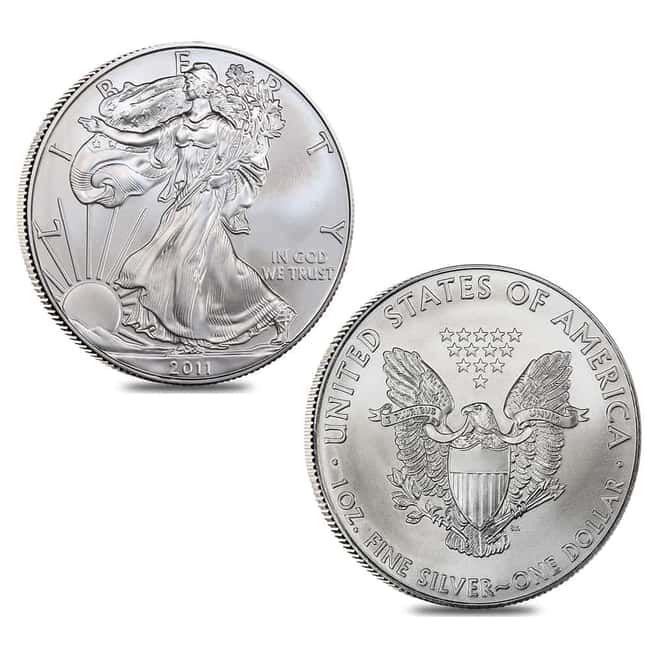 2011 1 oz Silver American Eagle 25th Anniversary 5-Coin Set (w/Box & COA)