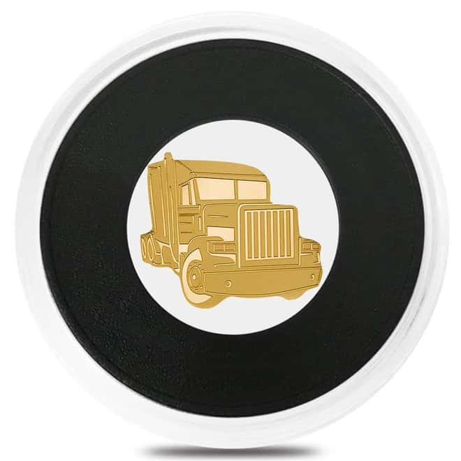 1/2 gram Gold The Journey - Golden Truck King of the Road Palau Coin .9999 Fine