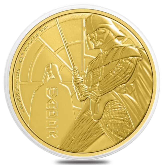 2022 Niue 1 oz Star Wars Darth Vader $250 Gold Coin .9999 Fine BU