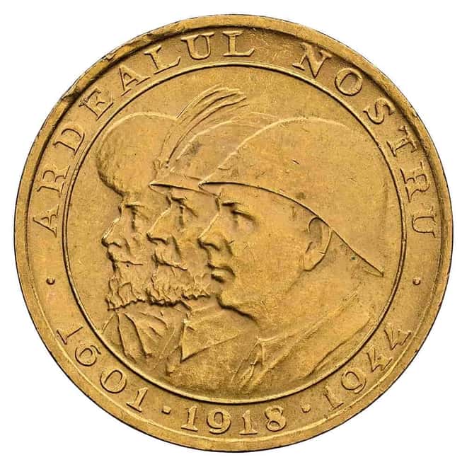 1944 Romania 20 Lei Romanian Kings Gold Coin NGC MS 63