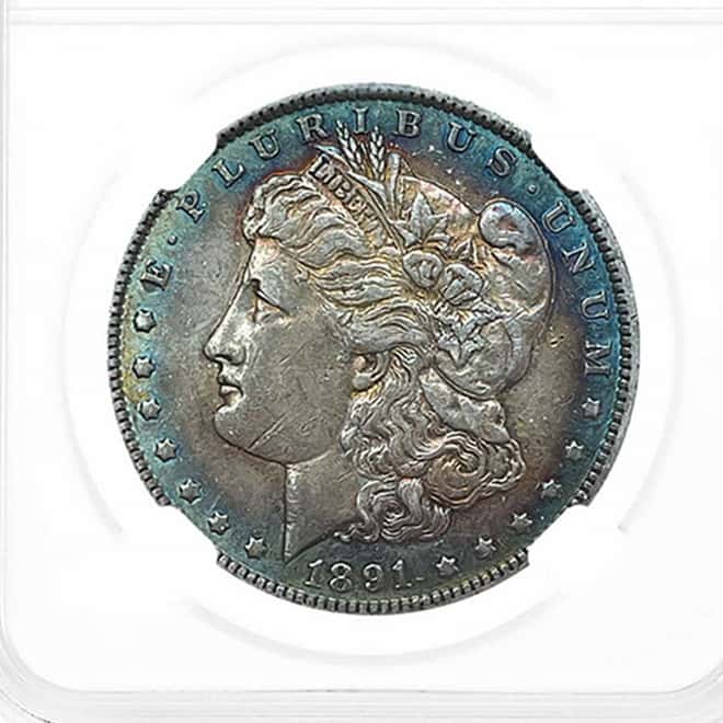 1891 Morgan Silver Dollar $1 NGC XF 45 (Toned)