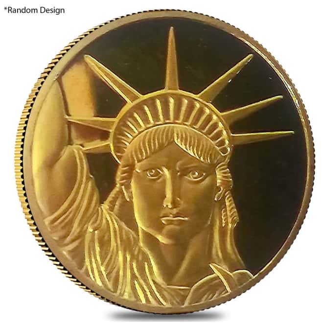 1/20 oz Johnson Matthey MTB Liberty Trade Gold Round .9999 Fine