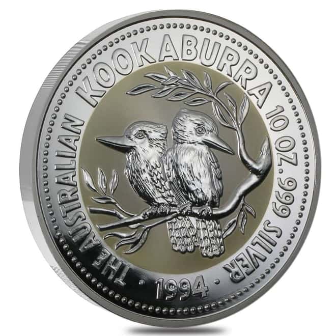 1994 10 oz Silver Australian Kookaburra Perth Mint BU