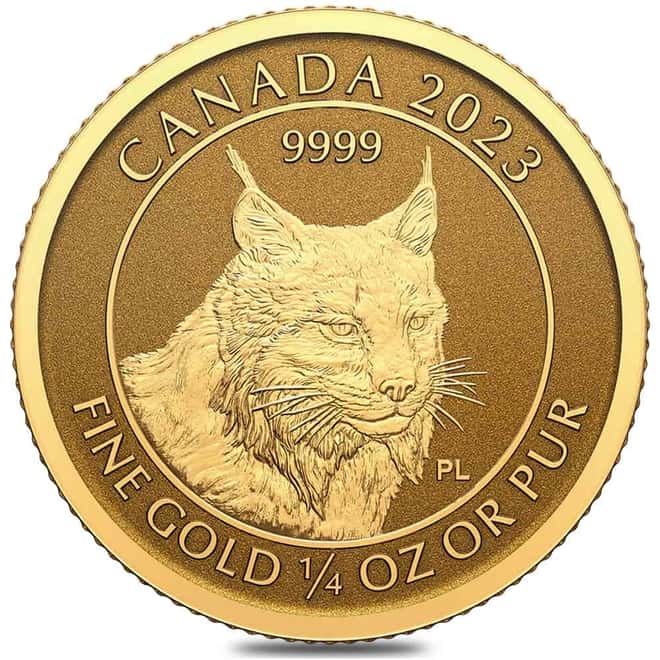 2023 Canada 1/4 oz Lynx Reverse Proof Gold Coin (Sealed)