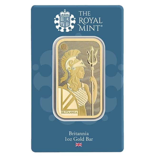 1 oz The Royal Mint Britannia Gold Bar .9999 Fine (New Assay)