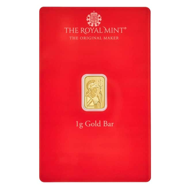 1 gram Britannia Gold Bar Henna Design .9999 Fine (In Assay)