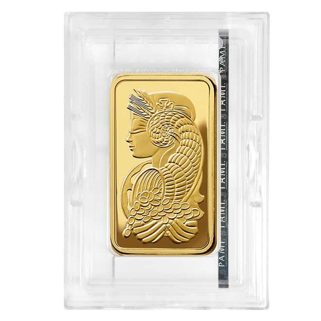 5 oz PAMP Suisse Lady Fortuna Gold Bar .9999 Fine (In Assay)