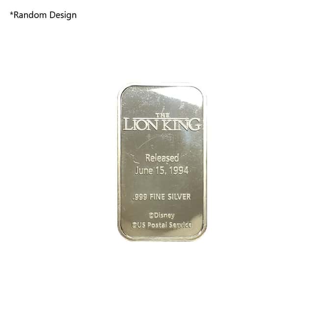 1 oz Disney Silver Bar .999 Fine (Random Design)