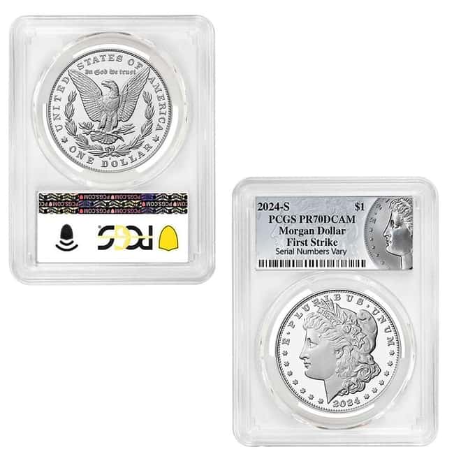 2024-S Morgan and Peace Silver Dollar Proof 2-Coin Set PCGS PF 70 FS (Morgan/Peace)