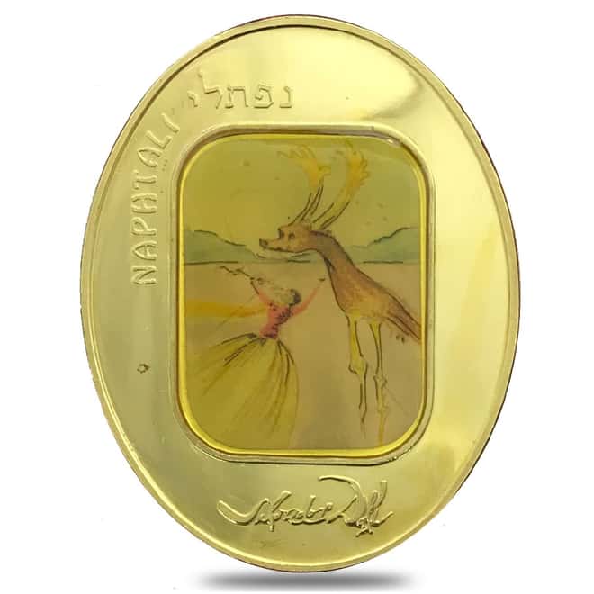12 oz Gold Salvador Dali 12 Tribes of Israel 12 - Medal Set (w/Box & COA)