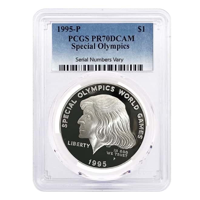 1995 P Special Olympics $1 Proof Silver Dollar Commemorative PCGS PF 70 DCAM