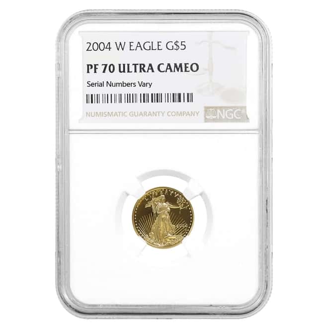 2004 W 1/10 oz $5 Proof Gold American Eagle NGC PF 70 UCAM