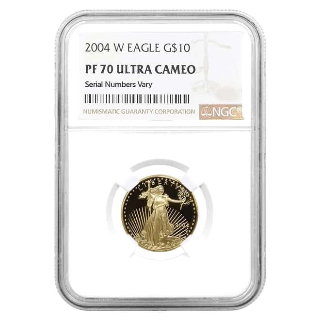 2004 W 1/4 oz $10 Proof Gold American Eagle NGC PF 70 UCAM