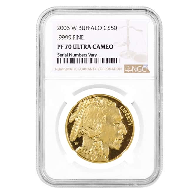 2006-W 1 oz $50 Proof Gold American Buffalo NGC PF 70 UCAM
