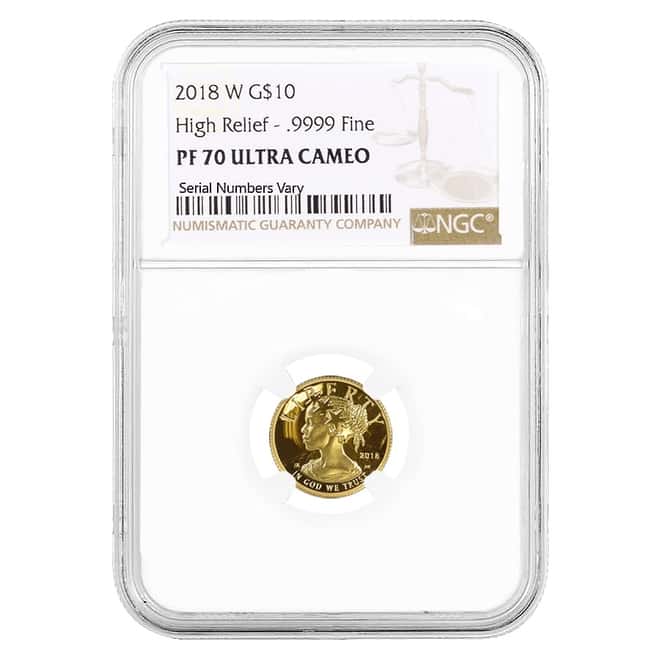 2018 W 1/10 oz $10 American Liberty Proof Gold Coin NGC PF 70